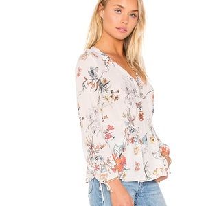 Rebecca Taylor Long Sleeve Meadow Floral Top